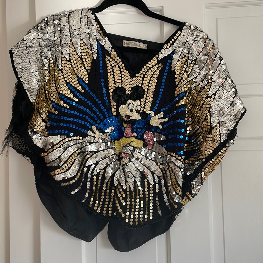 Incredible vintage Mickey Mouse Sequin top